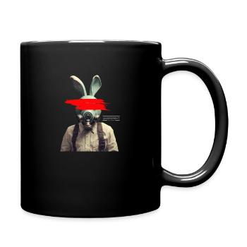 Osterhase - Tasse einfarbig - Schwarz - Rechts