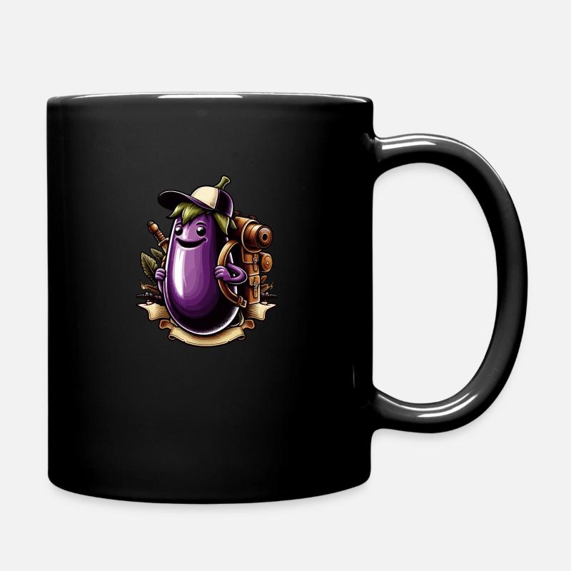 Aubergine - Mug uni - noir