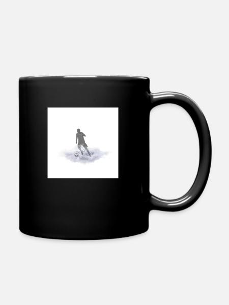 Fussball - Tasse einfarbig - Schwarz