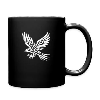 Aigle tribal élégant sur les ailes de tatouage - Mug uni - noir - Droite