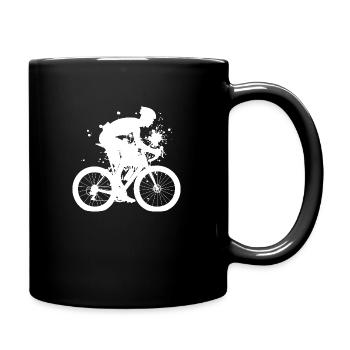 Rennradfahren Roadbike Damen Rennradfahrer - Tasse einfarbig - Schwarz - Rechts