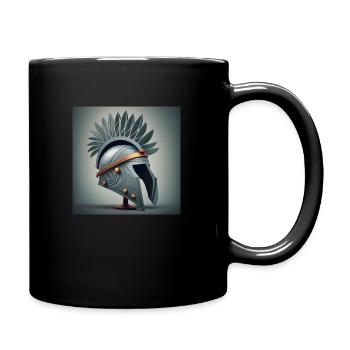 Spartanischer Helm - Tasse einfarbig - Schwarz - Rechts