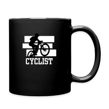 Fahrrad - Tasse einfarbig - Schwarz - Rechts