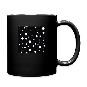 Black and White Dotty Pattern 2 - Tasse einfarbig - Schwarz - Rechts