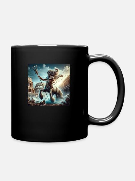 Poseidon im Römischen Reich - Tasse einfarbig - Schwarz