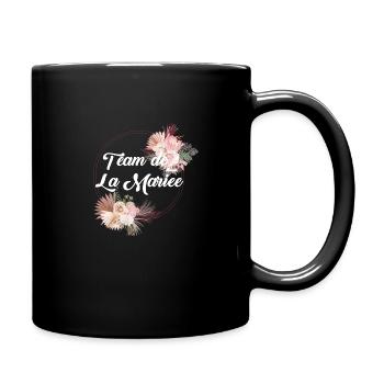 Team of The Floral Bride - Bachelorette Party Gift Idea - Full Colour Mug - black - Right