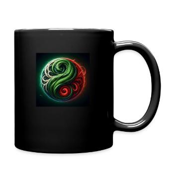 Yin Yang - Tasse einfarbig - Schwarz - Rechts
