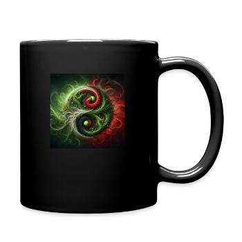 Yin Yang - Tasse einfarbig - Schwarz - Rechts