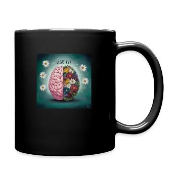 Brain Flowers USE IT! - Tasse einfarbig - Schwarz - Rechts