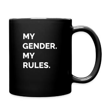 My Gender My Rules, Trans Pride - Full Colour Mug - black - Right