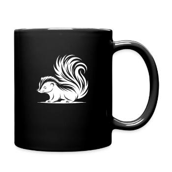 Cute cuddly skunk baby - Full Colour Mug - black - Right