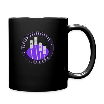 Logo avec fond transparent et faders blancs. - Mug uni - noir - Droite