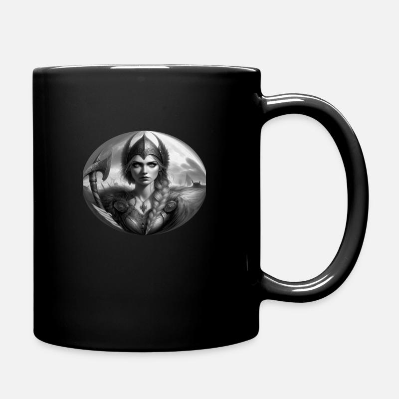 Walküre rund - Tasse einfarbig - Schwarz