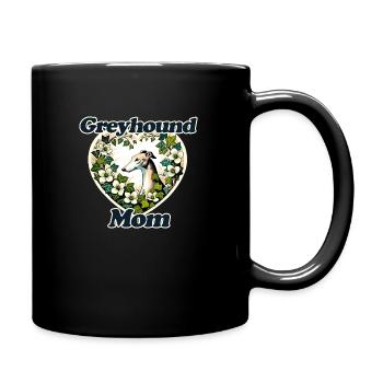 Maman lévrier - Mug uni - noir - Droite