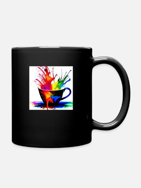 Tasses à café colorées 16 - Mug uni - noir