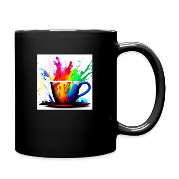 Tasses à café colorées 9 - Mug uni - noir - Droite