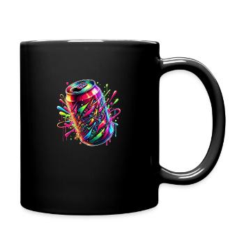 Neon Splash Canvazz - Tasse einfarbig - Schwarz - Rechts