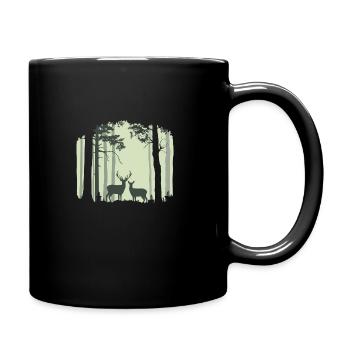 Deer Forest 1 - Full Colour Mug - black - Right