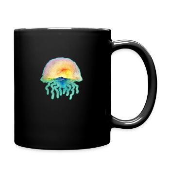 Gelee-Sonnenuntergang - Tasse einfarbig - Schwarz - Rechts