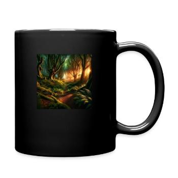 Gruseliger Wald - Tasse einfarbig - Schwarz - Rechts