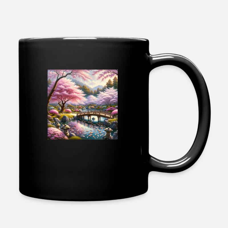 Chinesischer Garten - Tasse einfarbig - Schwarz