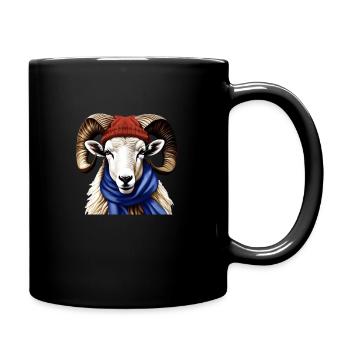 Ram-Unterstützer Frankreich - Tasse einfarbig - Schwarz - Rechts