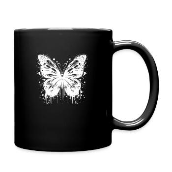 Pretty Tattoo Kids Style Butterfly - Full Colour Mug - black - Right