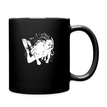 Women's Scuba Diving Scuba Diver Diving - Full Colour Mug - black - Right