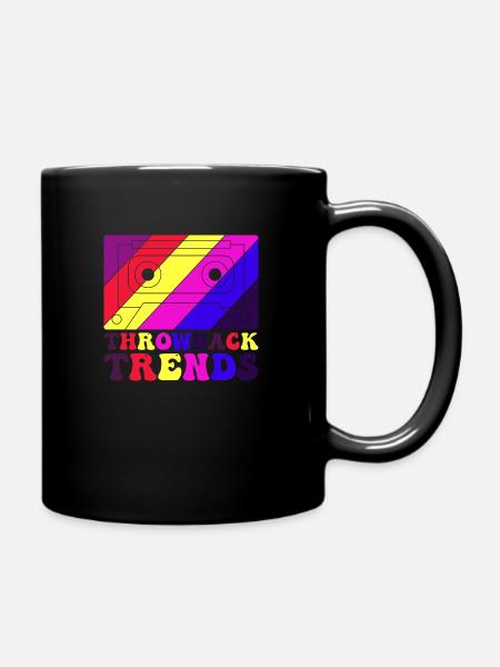 Throwback Trends - Full Colour Mug - black