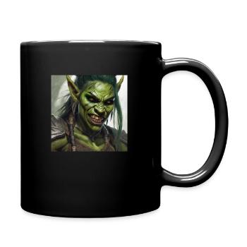 Ork-Frau - Tasse einfarbig - Schwarz - Rechts