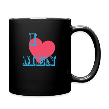 I LOVE MEN! - Tasse einfarbig - Schwarz - Rechts