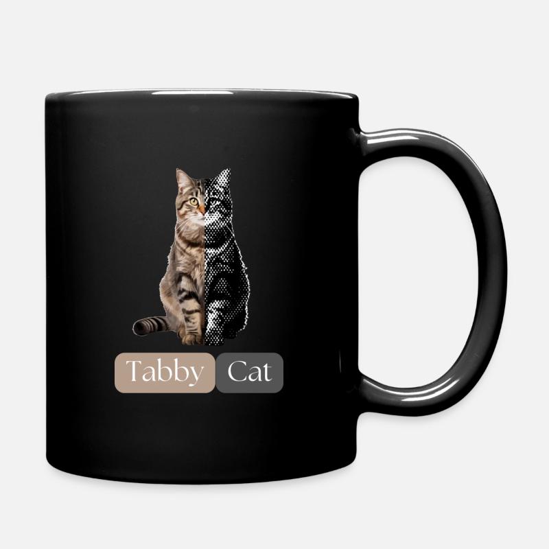 Tabby cat - Full Colour Mug - black