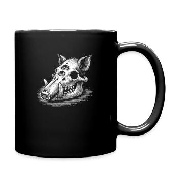 Crane Sanglier quatre yeux - Mug uni - noir - Droite
