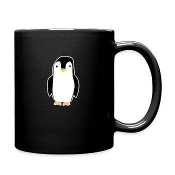 pinguin Tier Symbol vogel - Tasse einfarbig - Schwarz - Rechts