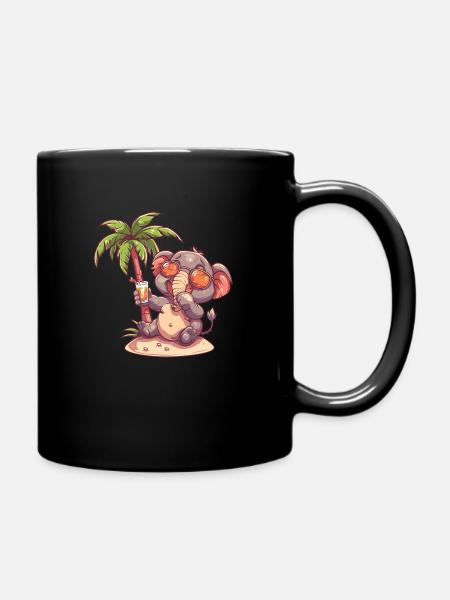 Vacances d’été à la plage - Mug uni - noir