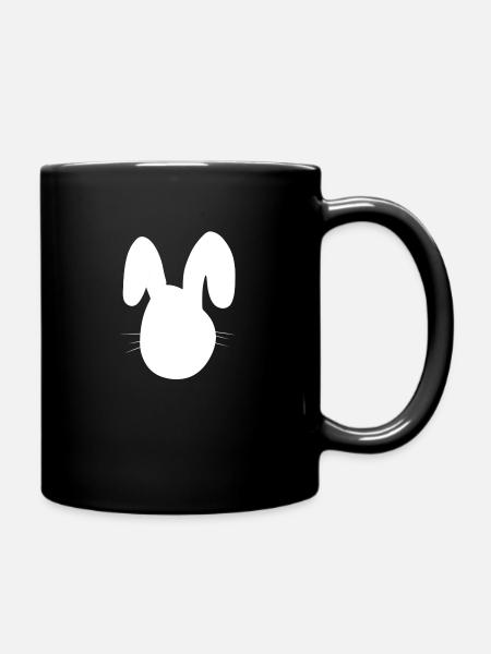 Hase Tier Symbol Tiere - Tasse einfarbig - Schwarz