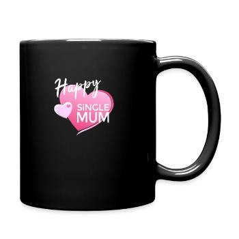 MAMAN CÉLIBATAIRE HEUREUSE - Mug uni - noir - Droite