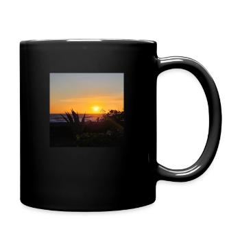 Sonnenuntergang - Tasse einfarbig - Schwarz - Rechts