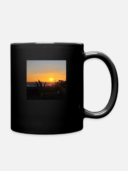 Sonnenuntergang - Tasse einfarbig - Schwarz