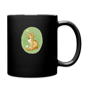 Mothwing Mottenflügel goldene Katze Warrior Cats - Tasse einfarbig - Schwarz - Rechts