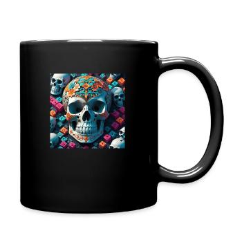 Decorated skull - Full Colour Mug - black - Right