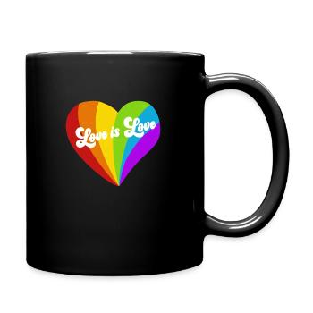 Pride Heart - Love is Love - Full Colour Mug - black - Right