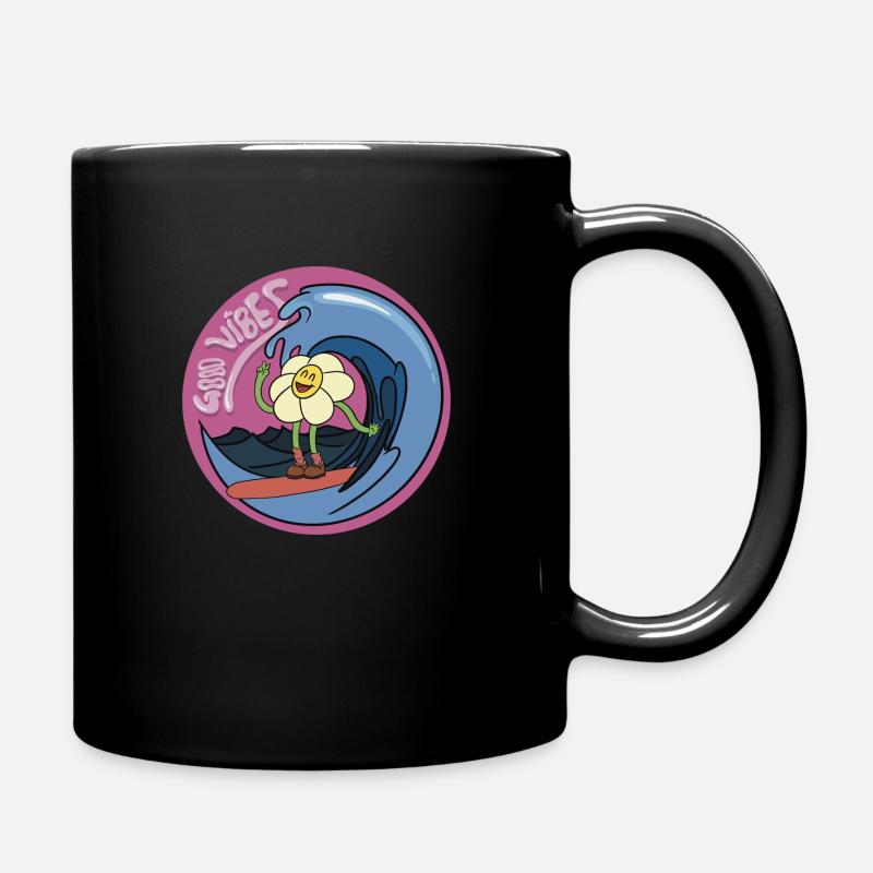 Flower Vibes - Tasse einfarbig - Schwarz