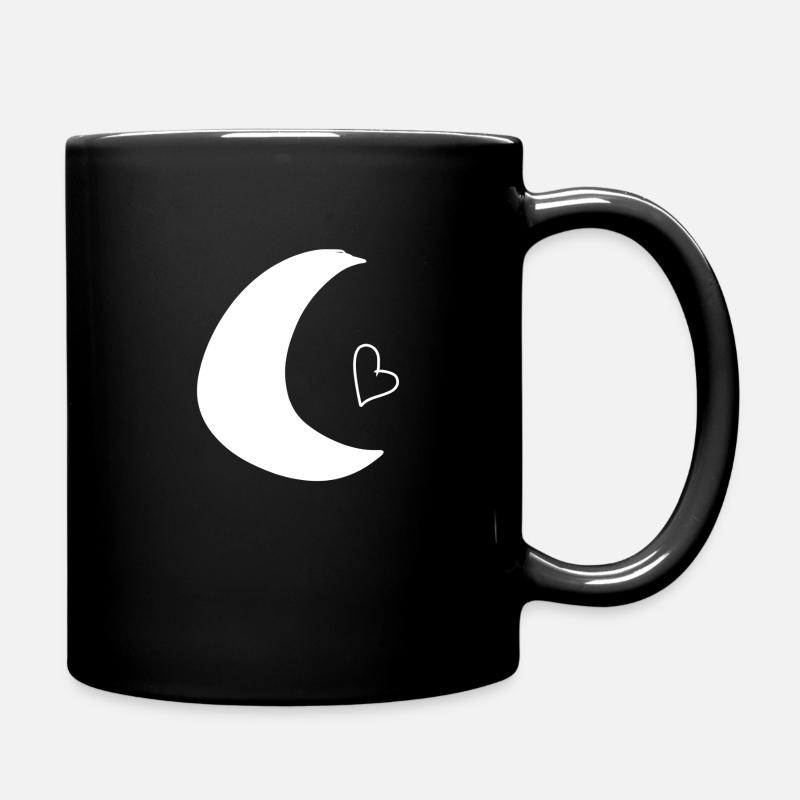 mond herz symbol - Tasse einfarbig - Schwarz