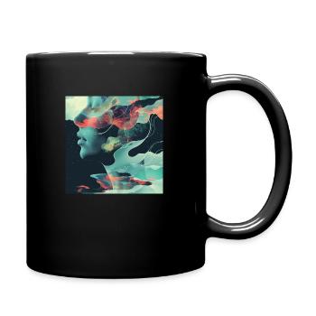 Der Traum der Frau - Tasse einfarbig - Schwarz - Rechts