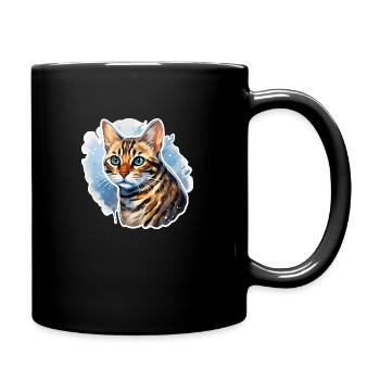 Katze bengalisch - Tasse einfarbig - Schwarz - Rechts
