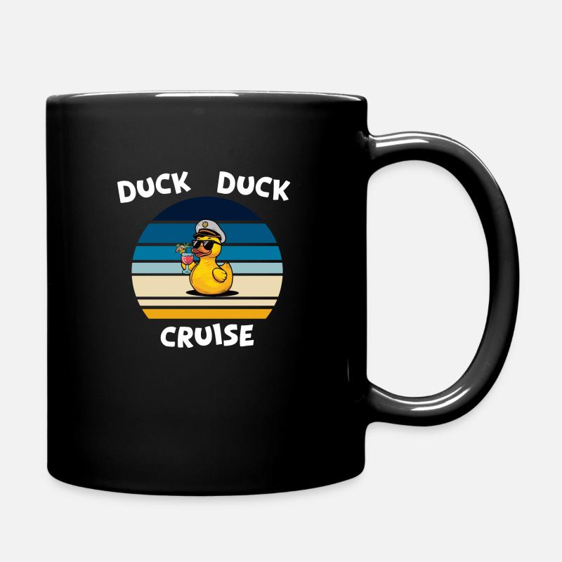 Croisière canard canard coucher de soleil rétro - Mug uni - noir
