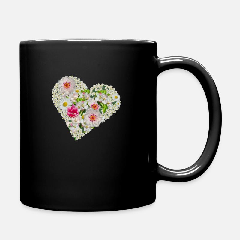 Blossom Heart Camicia Floreale Primavera Estate - Tazza monocolore - nero