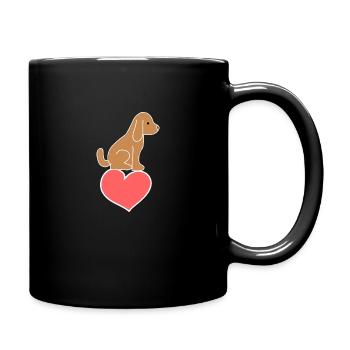 Coeur De Chien Symbole Animal Amour Animal - Mug uni - noir - Droite
