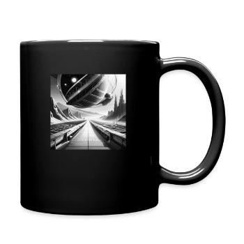 Dans Idle Art 06b - Space Trip - Tasse einfarbig - Schwarz - Rechts